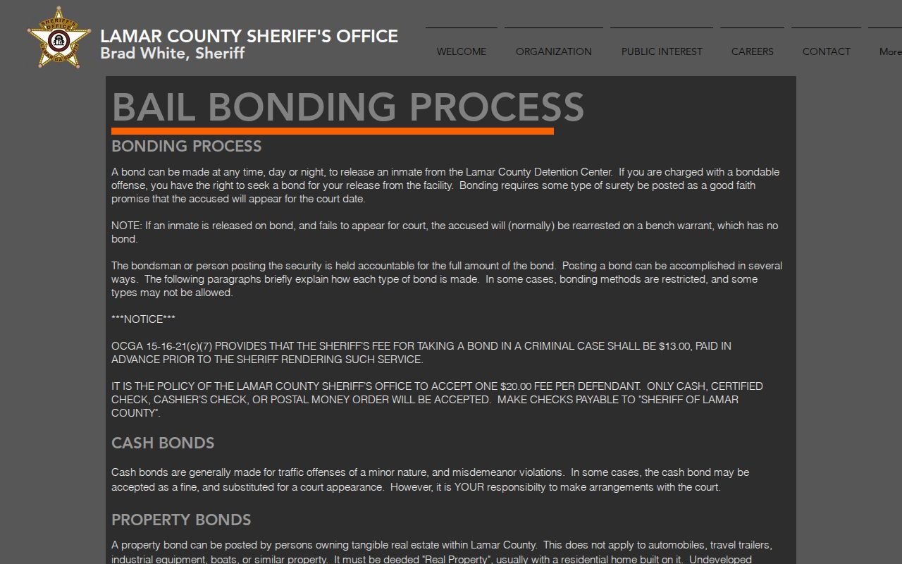 Barnesville arrest records and Lamar County bail process