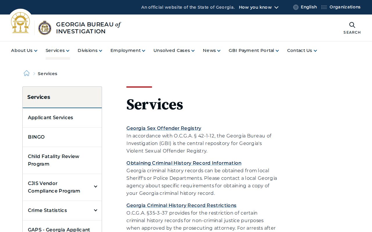 Lamar County court case lookup and Georgia Bureau of Investigation services