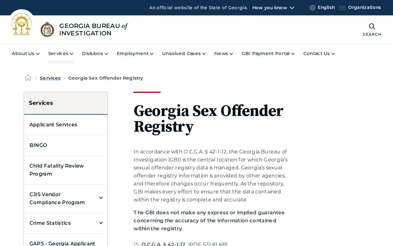Lamar County sex offender lookup through the Georgia registry